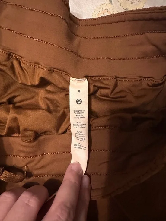 lululemon athletica BUNDLE Women's Brown Athletic Shorts + Leggings - Picture 2 of 4